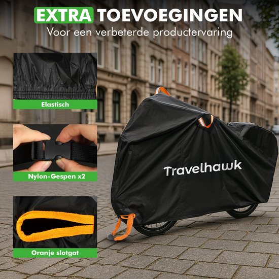 Travelhawk Fietshoes Universeel - Voor 1/2 Fietsen - Waterdicht en UV-bestendig - Zwart