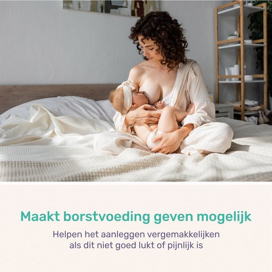Qwali Organic Tepelhoedje voor borstvoeding - Maat S - BPA vrij - Tepel beschermer - Transparant - Incl. opbergbakje - 2 stuks
