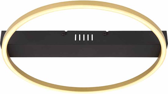 Globo Gunther Plafondlamp - Metaal - LED - 40 cm - Dimbaar - Zwart