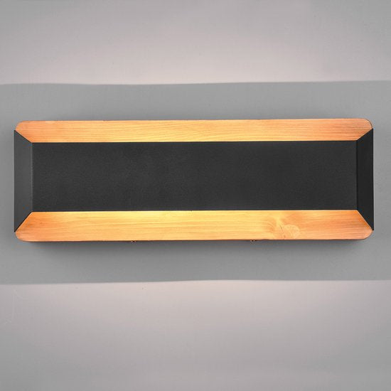 TRIO ARINO - Wandlamp - Zwart mat - incl. 1x SMD 13,5 W - Verlichting omhoog en omlaag - Dimbaar met schakelaar - Wandmontage - Lichtbron niet vervangbaar