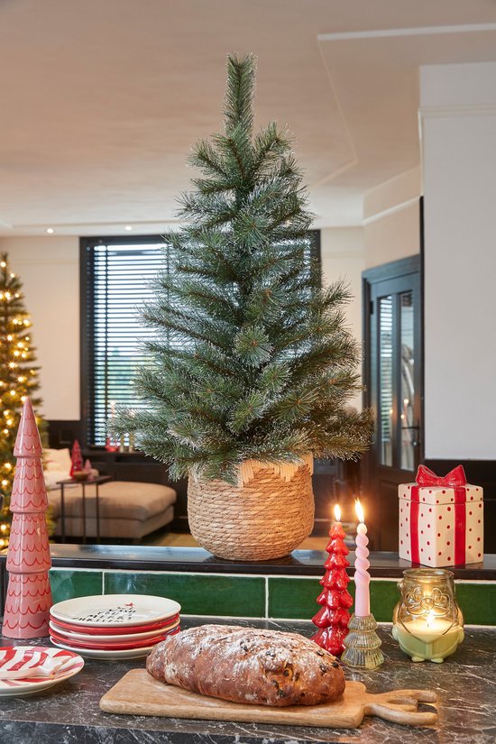 Black Box Trees Glendon Kunstkerstboom in Pot - H90 x Ø51 cm - Groen