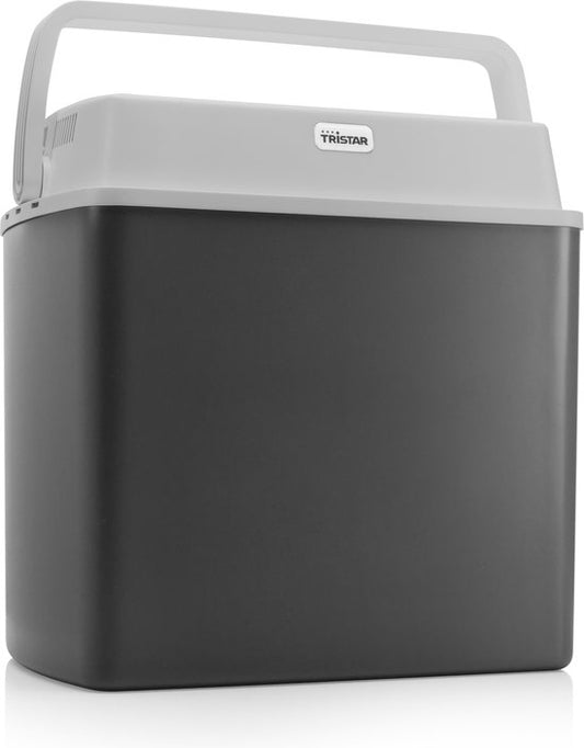 Tristar Koelbox KB-7424 - Coolbox 22 liter - Lichtgewicht met handvat - Thermo-elektrisch koelsysteem - Met 12V stekker voor onderweg en in auto - Om te vormen naar 230V netstroom stekker - Grijs