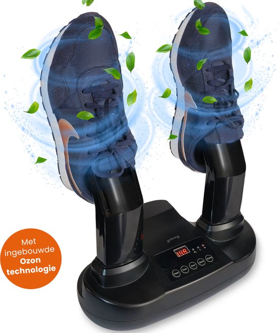 Goliving Schoenendroger Ozone - 40 x 32 cm - Schoenverfrisser - Schoendroger - Droogfunctie - Elektrisch - Zwart
