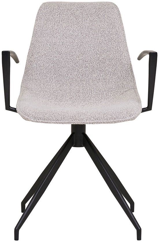 House Nordic Eetkamerstoel Monaco Swivel Bouclé Zand