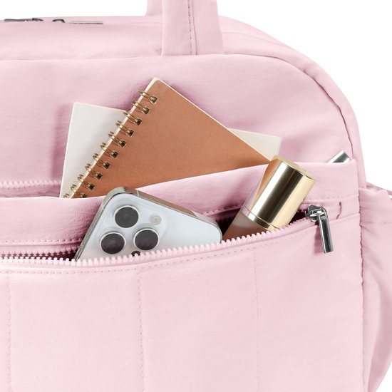 SC Weekendtas - Persoonlijk Item - Handbagage voor Ryanair en Transavia - Waterdicht en Ruim - Slimme Compartimenten - Ideaal voor Reizen en Dagelijks Gebruik - Roze