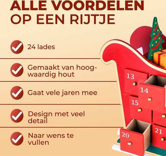 Spielwerk Herbruikbare Adventskalender – Slee 24 Deuren