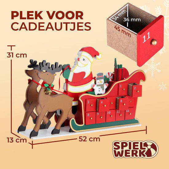 Spielwerk Herbruikbare Adventskalender – Slee 24 Deuren