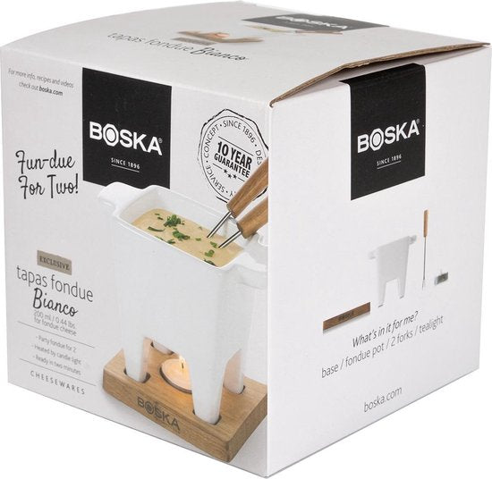 Boska Tapas Fondueset Bianco - Fondueset - Mag in vaatwasser en magnetron - 300 ml