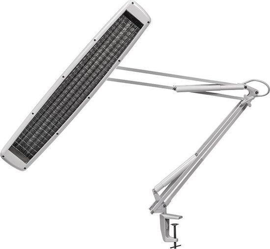 Velleman Bureaulamp met klem, zwenkarm, aan/uit-schakelaar, 60 cm breed, 3x 14 W, 6500 K, wit
