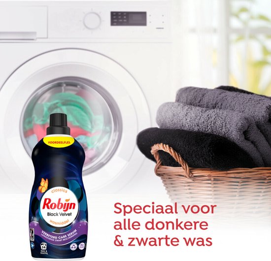 Robijn Klein & Krachtig Wasmiddel Black Velvet 34 Wasbeurten 1,19 liter
