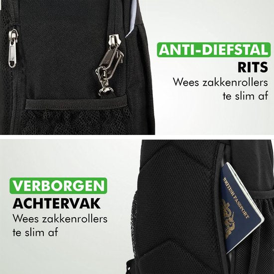 Travelhawk Sling bag - Schoudertas Heren & Dames - Unisex - Crossbody Tas - Waterdicht - Zwart