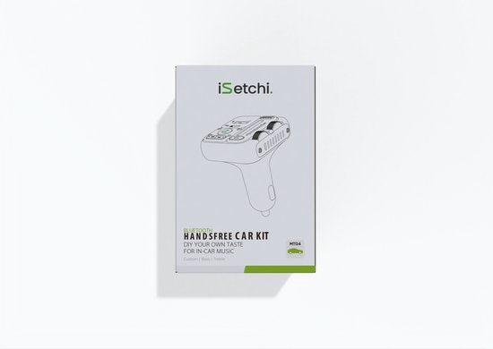 iSetchi Bluetooth FM Transmitter - Quick Charge 3.0 - Auto Carkit - USB C - Draadloos