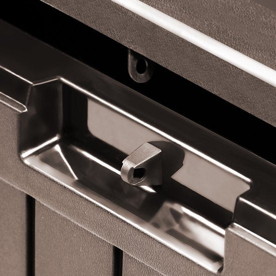 Casaria Opbergbox - Deksel Wielen 290L 117x47x60cm - Bruin