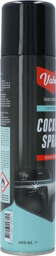 Valma Cockpitspray Hoogglans 400 ml - Reiniging voor Auto Interieur – Stofafstotend - Geschikt voor Kunststof en Leer