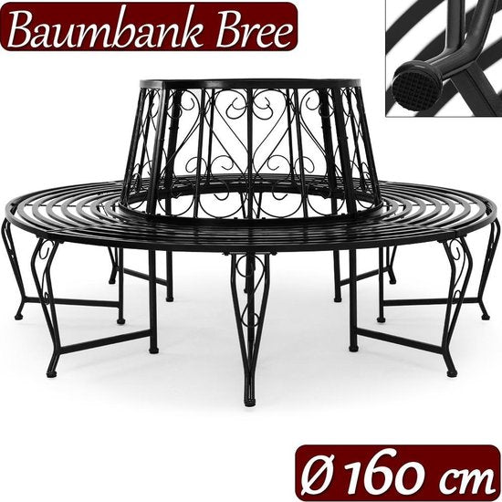 DUB Boombank - Tuinzetel - Zwart - Metaal - Ø160 cm