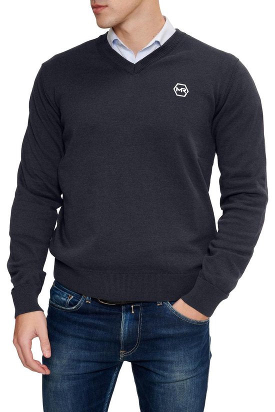 Mario Russo Pullover - Navy - Maat M - Italiaanse kwaliteit