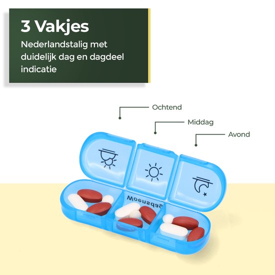 Gandria Pillendoos 7 Dagen - Uitneembaar Pillendoosje - Medicijndoos met 21 Compartimenten - Medicijndoos met Stevige Sluiting - 3 Vakken per Dag - 7 Kleuren