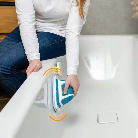 Livington MultiScrubber elektrische schrobber - accu-mop voor moeiteloos dweilen, schrobben en boenen - 2-in-1 dweilsysteem als handschrobber & vloermop - Mail Order Edition