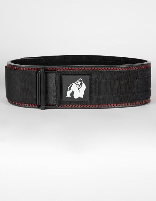 Gorilla Wear Halterriem - 4 Inch Premium Leren Lifting Riempje - Zwart - 2XL/3XL
