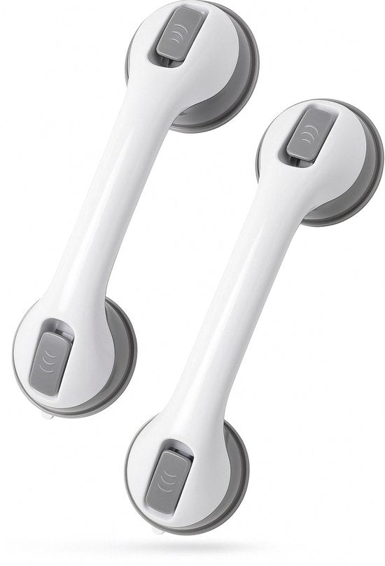 Douche Handgreep met Zuignap - 2 stuks - Geschikt voor douche en toilet - Vochtbestendig - Greep met zuignappen - Voor klein en groot - Extra veilig & sterk model - 30cm Luft