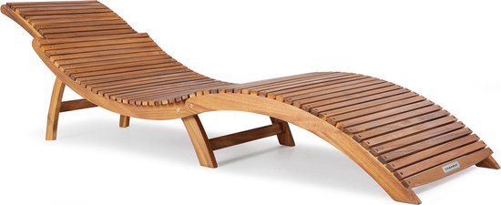 Loungebank ergonomisch van Acacia hardhout