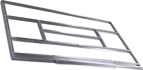 Coast Metalen Tuinhuis - Gereedschapsschuur - Inclusief Fundering Puntdak - 213 x 130 x 173cm - Donkergrijs