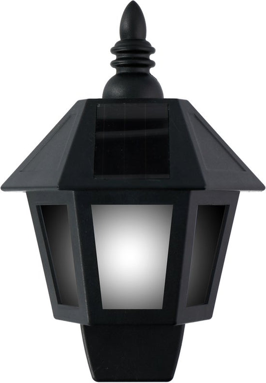 Grundig Solar LED Muurlamp Vlam Effect & Koel Wit - 2 Modi - Werkt Op Zonne-energie - IP44 - 6-8 uur