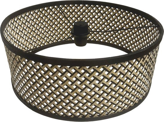 Steinhauer kappen Lampenkappen - zwart - hout - 40 cm - E27 fitting - K1068BS