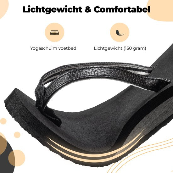 Comfeet Slippers Dames - Sandalen - Zwart - Maat 40