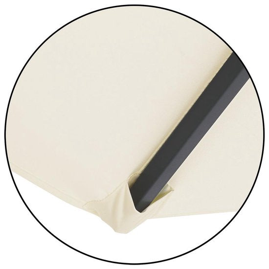Kingsleeve Zweefparasol - Parasolvoet LED-verlichting 300cm - Beige