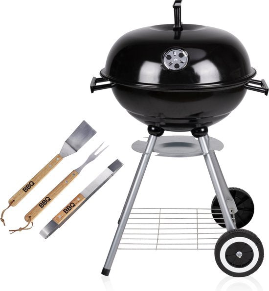 Lone Star Barbecue - Houtskool BBQ - Kogel Barbeque - Geïsoleerde Handvaten - Ontluchtingssysteem - Verwijderbare As Opvangbak