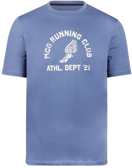 T-shirt met McGregor Vintage-print, Blauw - Heren - Maat XXL