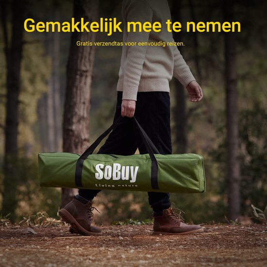 SoBuy Opblaasbare Camping Tent - multifunctioneel design - 193x161cm - OGS32-II-GR
