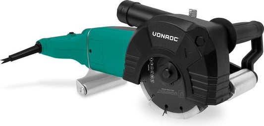 VONROC PRO Sleuvenfrees– Muurfrees - 2400W -150MM – 3-in-1 blad. - Incl. stofzuigeradapter