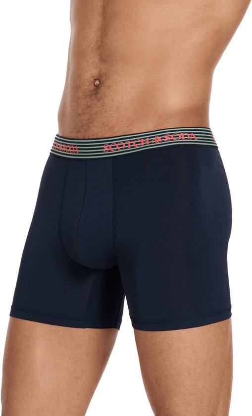 Scotch & Soda Active Stretch Boxer Briefs – Heren – Navy/Grijs/Zwart – 3-pack – Performance Fit Maat M