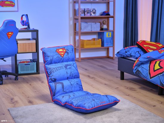 Trust GXT 718SM RAYZEE SUPERMAN – Vloer Gaming Stoel – Opvouwbaar – Zachte stoel – Superman
