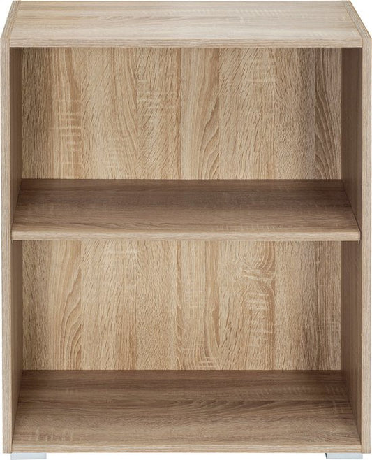 Casaria Boekenkast Vela - 2 Vakken Verstelbaar 77x60x28 cm - Eik