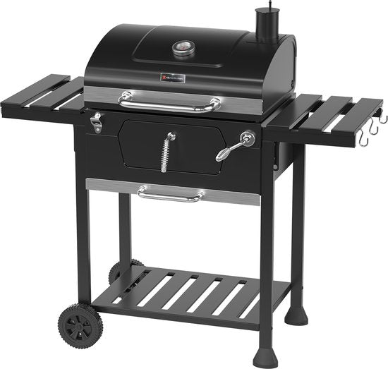 KitchenBrothers Smoker BBQ – Verstelbaar – 120,5 x 62,5 x 119,5 cm – Zwart