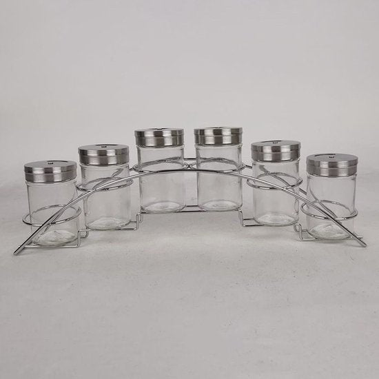 Kruidenrek - 7 delig - RVS en glas
