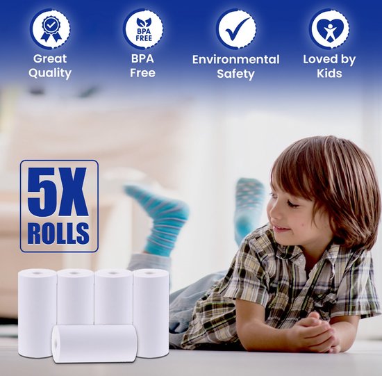 K&L Instant print camera Pack 5 Printrollen - Navulverpakking - kindercamera - instant print