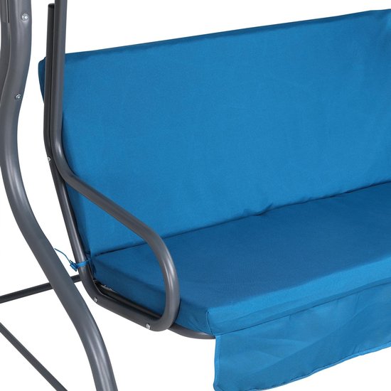 Casaria Hollywood Schommel – 2 Zits Weerbestendig 200kg – Blauw