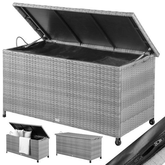 Casaria Opbergkist – Weerbestendig 122x56x61cm 420L - Grijs