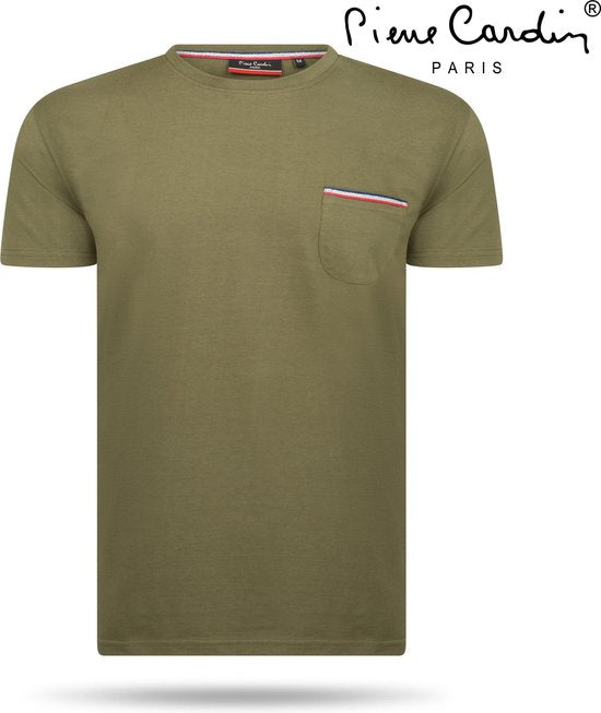 Pierre Cardin - Heren T-Shirt - Ronde Hals - Army