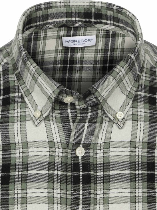 McGregor Overhemd Flanel Ruiten Groen - Maat XL - Heren - Overhemden Casual