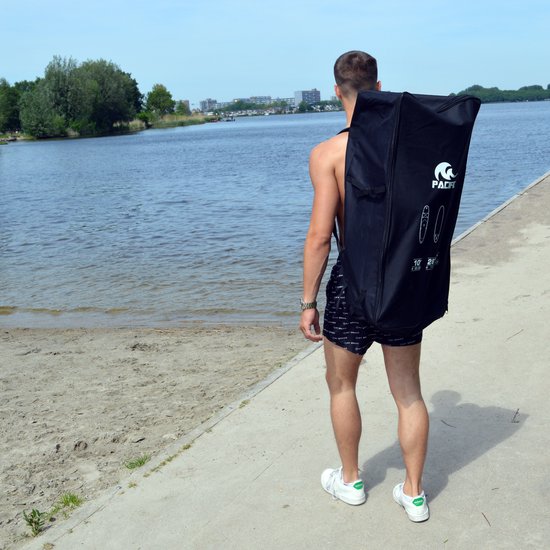 Pacific Special Edition Sup Board - 305 cm - Tot 100 kg - Wit/Groen