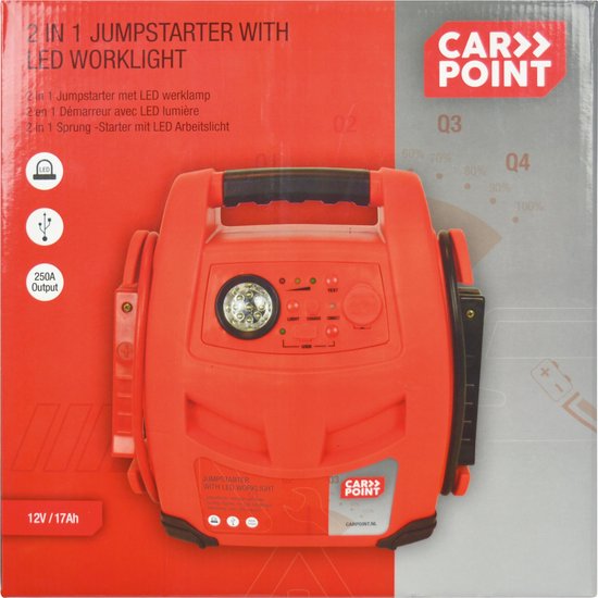 Carpoint Jumpstarter 12V/7AH 2in1 LED 250A