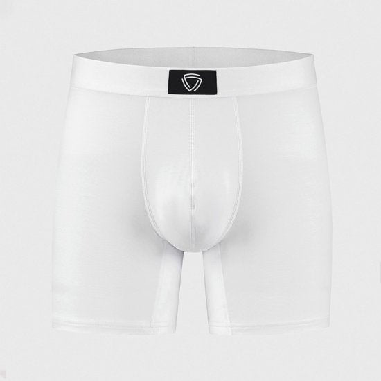 Fibershirts Anti-Zweet Boxershort - Ingebouwde Zweetpad - Ademend MicroModal - Anti-Transpiratie - Heren - Maat L - Wit