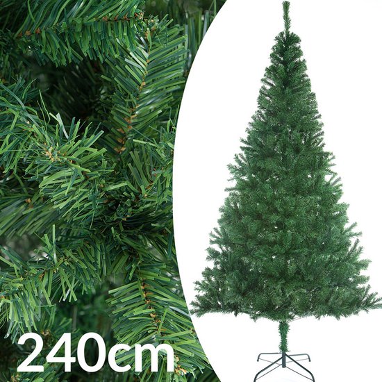 Casaria Kerstboom PVC - Metalen Voet - 240 cm Groen