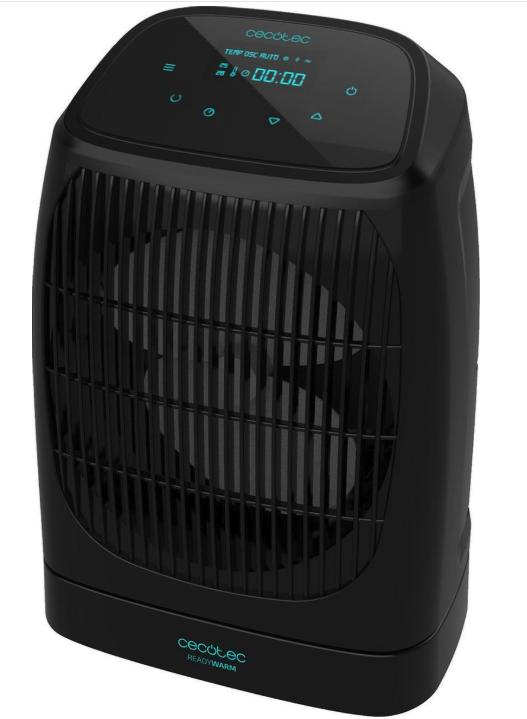 Cecotec - Ready Warm 9600 Smart Force Ventilatorkachel - 2000W - Met Regelbare Thermostaat & 3 Standen - Vorstbeveiliging & Oververhittingsbescherming - Kunststof - Zwart