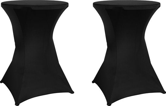 Saaf Statafelrok - 2 stuks - Statafelhoes - Wasbaar en Elastisch - Zwart - 80x85x110 cm